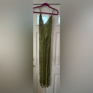 Green Draped Coverup Dress
